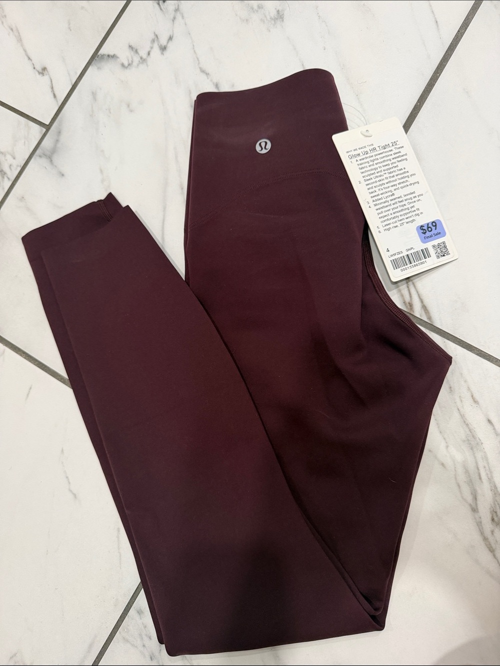 lululemon athletica Maroon High-Rise Leggings